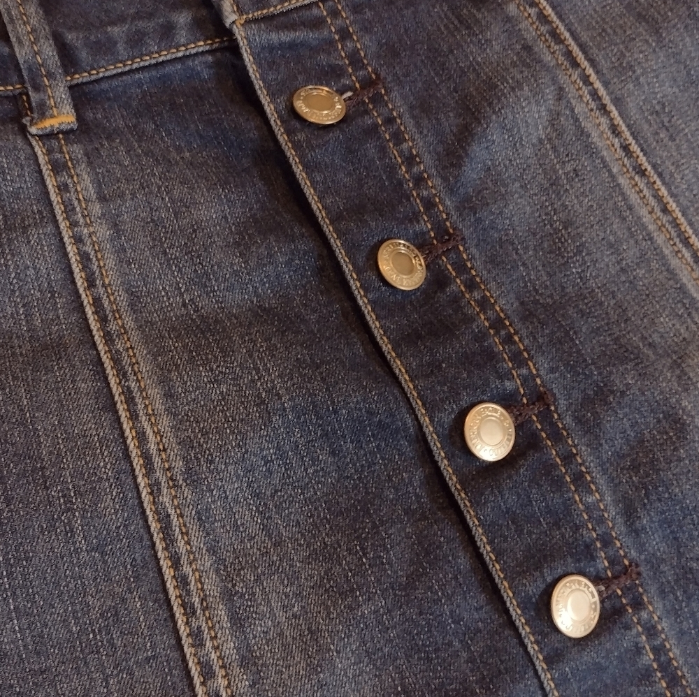 American Eagle Button Front Denim Mini Skirt - 4 - image 5